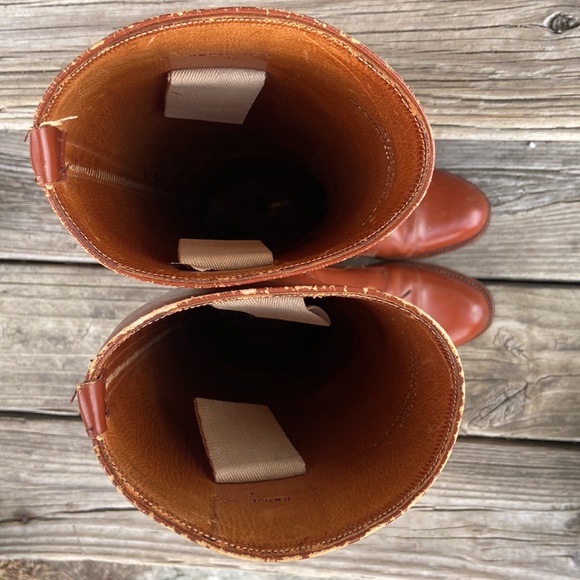 Vintage/Antique Stombock Saddlery Tall Leather Field Boots Made in England W 7.5 - Picture 8 of 11